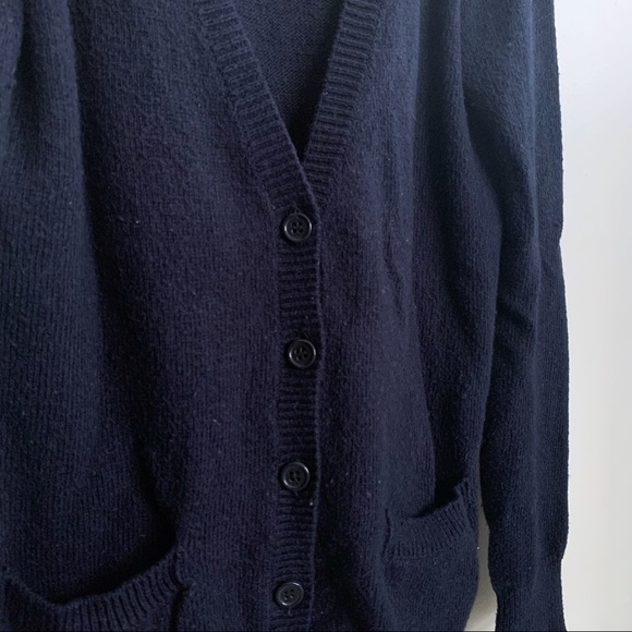 Forever 21 navy blue button up cardigan - Picture 2 of 4